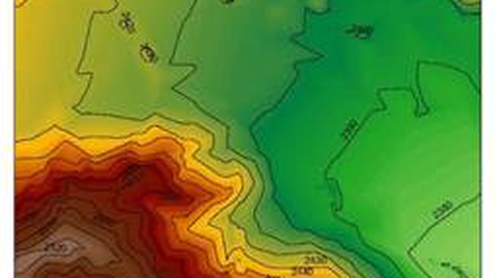 Modelo digital de elevación para análisis topográfico